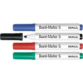 Maul Whitebordstiftset S, Finepoint,ronde punt, 1,5 - 2,0 mm, 4 st.