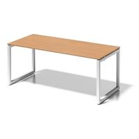 BISLEY Bureautafel CITO, O-onderstel, h x b x d = 740 x 1800 x 800 mm, onderstel wit, blad beukenhout