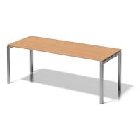 BISLEY Bureautafel CITO, U-onderstel, h x b x d = 740 x 2000 x 800 mm, onderstel zilverkleurig, blad beukenhout