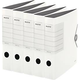 LEITZ kwaliteitsordner SOLID, A4, rugbreedte 62 mm, 5 stuks, wit