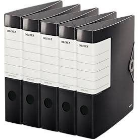 LEITZ kwaliteitsordner SOLID, A4, rugbreedte 62 mm, 5 stuks, zwart