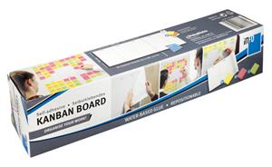 Info Notes zelfklevende Kanban planner 8 vel van 30x50,8cm incl 3 blok sticky notes