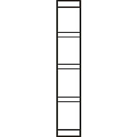 Kerkmann Eindwand, voor stalen rek PROGRESS 2000, H 1900 x D 500 mm, zwart