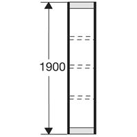 Eindwand, voor stalen rek PROGRESS 2000, H 1900 x D 500 mm, zilver