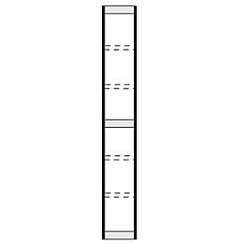 Eindwand, voor stalen rek PROGRESS 2000, H 2600 x D 300 mm, zilver