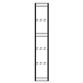 Eindwand, voor stalen rek PROGRESS 2000, H 2250 x D 600 mm, zilver