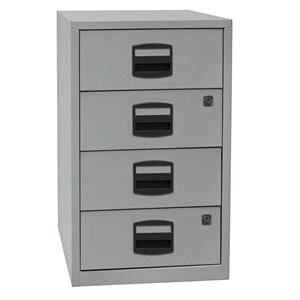 bisley Schubladenschrank PFA4S - Silber