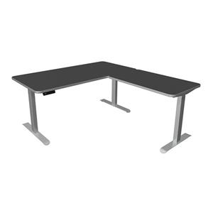 kerkmann Steh-Sitz-Eckschreibtisch Move 3 Premium 160 x 180 cm - Anthrazit/Silber
