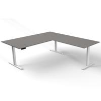 kerkmann Steh-Sitz-Eckschreibtisch Move 3 200 x 220 cm - Grafit/Weiss