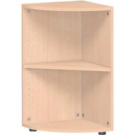 PALENQUE hoek boekenkast, 2 OH, B 400 x D 400 x H 752 mm, beukendecor