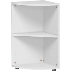 PALENQUE hoek boekenkast, 2 OH, B 400 x D 400 x H 752 mm, lichtgrijs