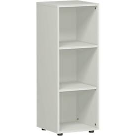 PALENQUE boekenkast, 3 OH, spaanplaat, B 400 x D 400 x H 1104 mm, lichtgrijs