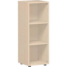 ALICANTE boekenkast, 3 OH, 2 legborden, spaanplaat, B 400 x D 400 x H 1104 mm, ahorndecor