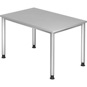hammerbacher Schreibtisch H 120 x 80 - Lichtgrau/Silbergrau