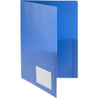 Aanbiedingsmap FolderSys, A4, 4 zakken, visitekaartzakje, polypropyleen, blauw, 10 stuks