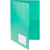 Aanbiedingsmap FolderSys, A4, 4 zakken, visitekaartzakje, polypropyleen, groen, 10 stuks