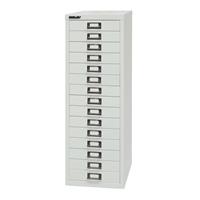 BISLEY MultiDrawer™ 39 serie, A4, 15 laden, lichtgrijs