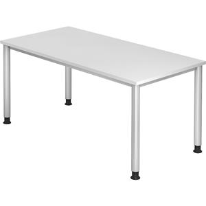 hammerbacher Schreibtisch H 160 x 80 - Weiss/Silbergrau