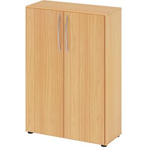 Kast TARA, 3 ordnerhoogten, B 800 x D 420 x H 1144 mm, vleugeldeuren, 2 legborden, stapelbaar, beukenpatroon