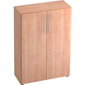 hammerbacher Bueroschrank 3 OH Basic - Nussbaum/Nussbaum