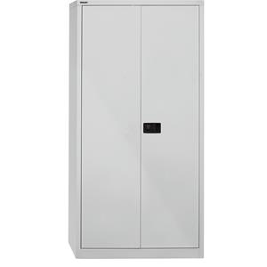 BISLEY UNIVERSAL vleugeldeurkast, h x b x d = 1950 x 914 x 400 mm, 4 legborden, 5 ordnerhoogtes, lichtgrijs