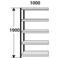 Insteekstelling Stora 100, stellingsectie, 4 legborden, b 1000 mm