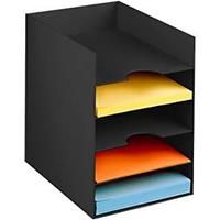 PAPERFLOW formulierenbox A4, polystyreen, voor ordners, 5 vakken, zwart