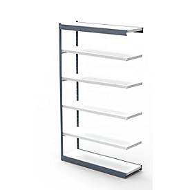 kerkmann Anbaufeld Progress 2000 - B 100 x H 225 x T 30 cm - ohne Rueckwand - Silber