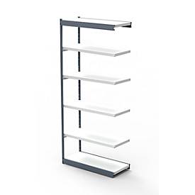 kerkmann Anbaufeld Progress 2000 - B 75 x H 225 x T 40 cm - ohne Rueckwand - Silber