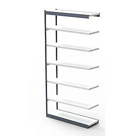 kerkmann Anbaufeld Progress 2000 - B 100 x H 260 x T 30 cm - ohne Rueckwand - Silber