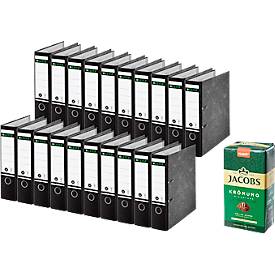 LEITZ ordner 1080, A4, 80 mm, 20 stuks + Jacobs Krönung koffie, GRATIS