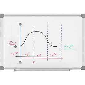 Whiteboard MAULstandard, B 450 x H 300 mm, gelakt oppervlak