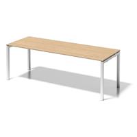 BISLEY Bureautafel CITO, U-onderstel, h x b x d = 740 x 2200 x 800 mm, onderstel wit, blad ahornhout