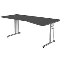 kerkmann Schreibtisch 195 x 100 Form 4 - Anthrazit