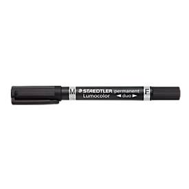 STAEDTLER permanent marker Lumocolor duo, zwart, 10 st.