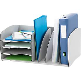 Paperflow Schreibtisch-Organizer, wahlweise 4 od. 8 Fächer, Trennelemente verstellbar