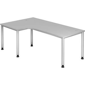 VIOLA - Vrijvormtafel, h x b x d = 760 x 2000 x 1200 mm, lichtgrijs
