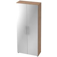 hammerbacher Bueroschrank 5 OH Basic - Nussbaum/Silber