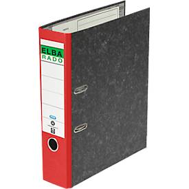 ELBA ordner rado, A4, rugbreedte 80 mm, 20 stuks, rood