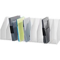 Paperflow Tijdschriftenhouder, wit, met vaste indeling, 9 vakken voor ordners