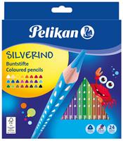 pelikan Dreikant-Buntstifte SILVERINO dünn, 24er Kartonetui