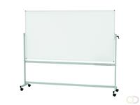 Verrijdb Whiteb MAULstandaard,kantelbaar, 120 x 220, emaille