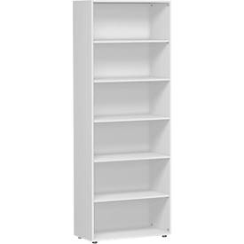 PALENQUE boekenkast, 6 OH, B 800 x D 400 x H 2160 mm, lichtgrijs