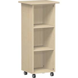 Verrijdbaar ladeblok PALENQUE, 3 ordnerhoogten, B 450 x D 500 x H 1104 mm esdoorn