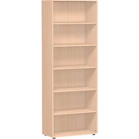 PALENQUE boekenkast, 6 OH, B 800 x D 400 x H 2160 mm, beukendecor