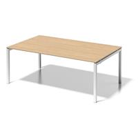 BISLEY Bureautafel CITO, U-onderstel, h x b x d = 740 x 2000 x 1200 mm, onderstel wit, blad ahornhout