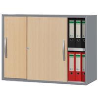 kerkmann Schiebetuerenaufsatzschrank 2 OH - Buche-Silber