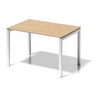 BISLEY Bureautafel CITO, U-onderstel, h x b x d = 740 x 1200 x 800 mm, onderstel wit, blad ahornhout