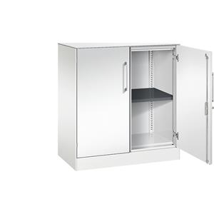 C+P Vleugeldeurkast ASISTO, hoogte 897 mm, breedte 800 mm, 1 legbord, verkeerswit/verkeerswit