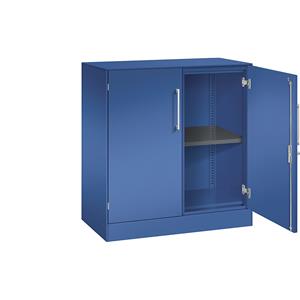 C+P Vleugeldeurkast ASISTO, hoogte 897 mm, breedte 800 mm, 1 legbord, gentiaanblauw/gentiaanblauw